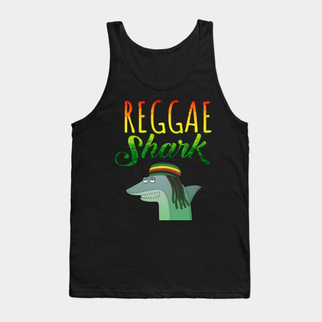 'Reggae Shark' Funny Ocean Animal Gift Tank Top by ourwackyhome